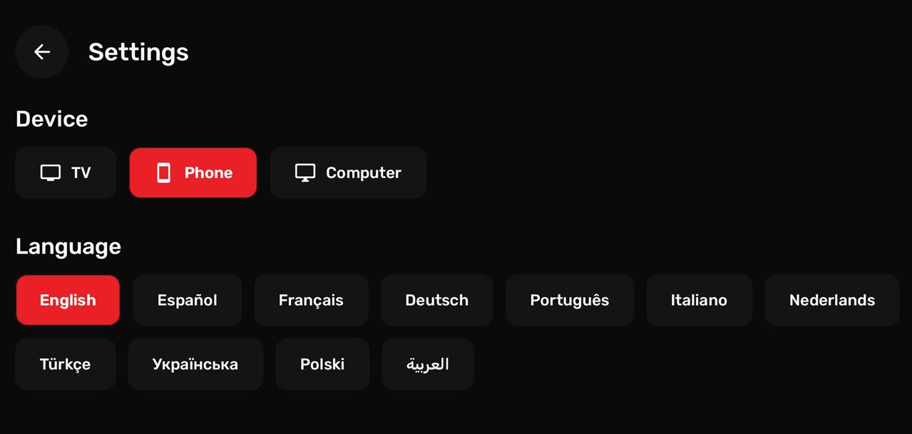 Tailo Player — Idiomas y ajustes